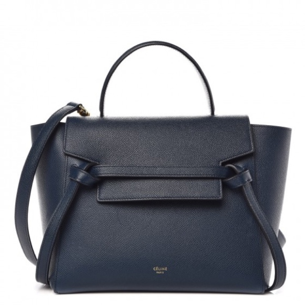 ISO Celine Micro Belt Bag in STEEL BLUE